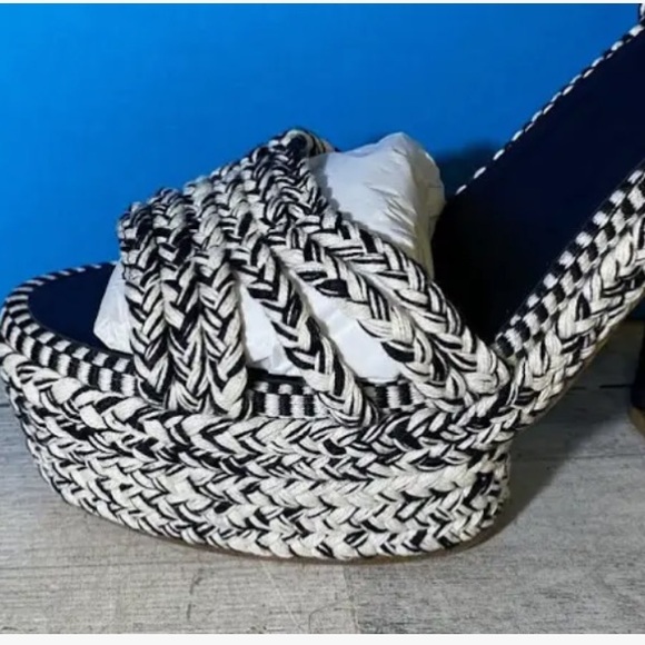NWB Antolina Women’s Dita Woven Platform Sandals Size 38 EU. - Picture 6 of 13